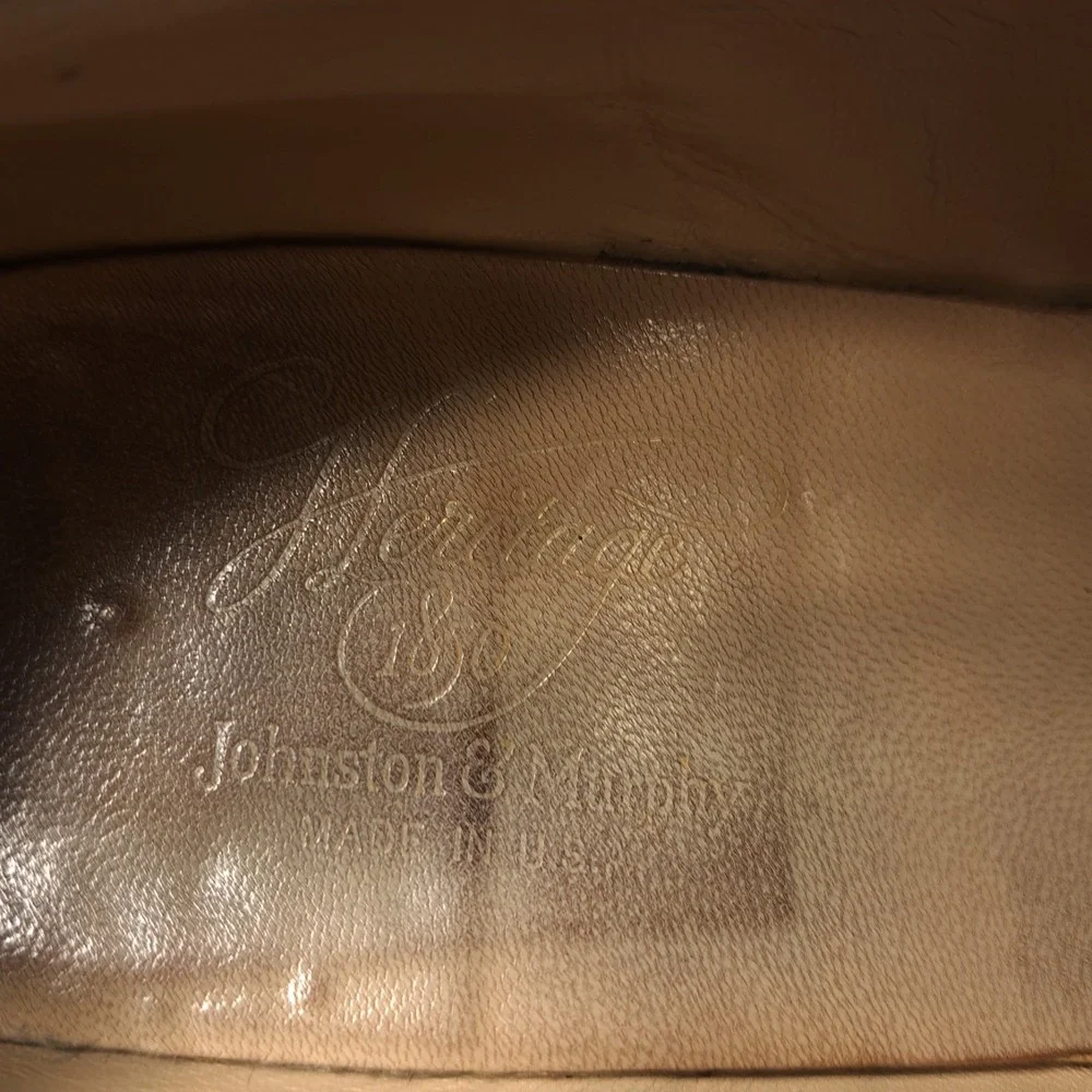 Johnston & Murphy Heritage 1850 Men Oxfords Dress Shoes Office 10 1/2 Cordovan‎